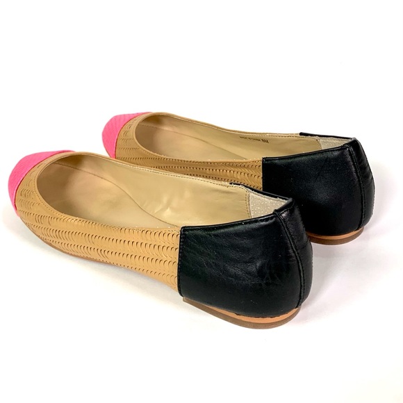 Dolce Vita Baca Fish-Scale Ballet Flats Tan Black Pink - Picture 4 of 9